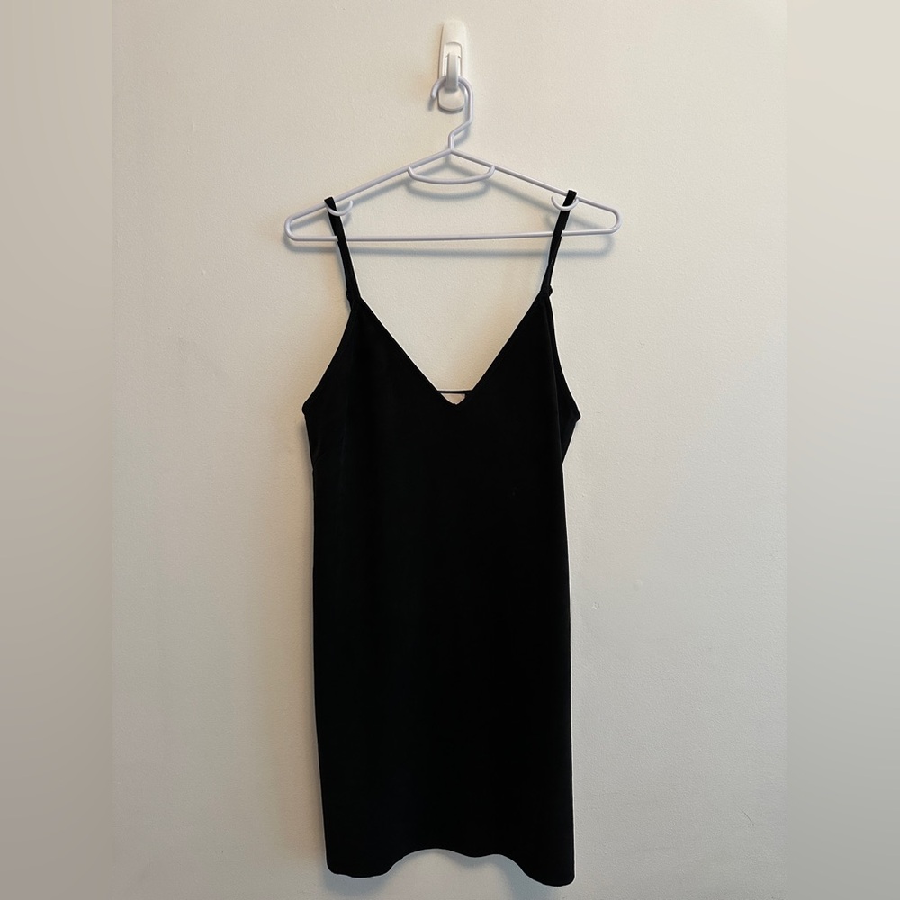 Aritzia black mini slip dress